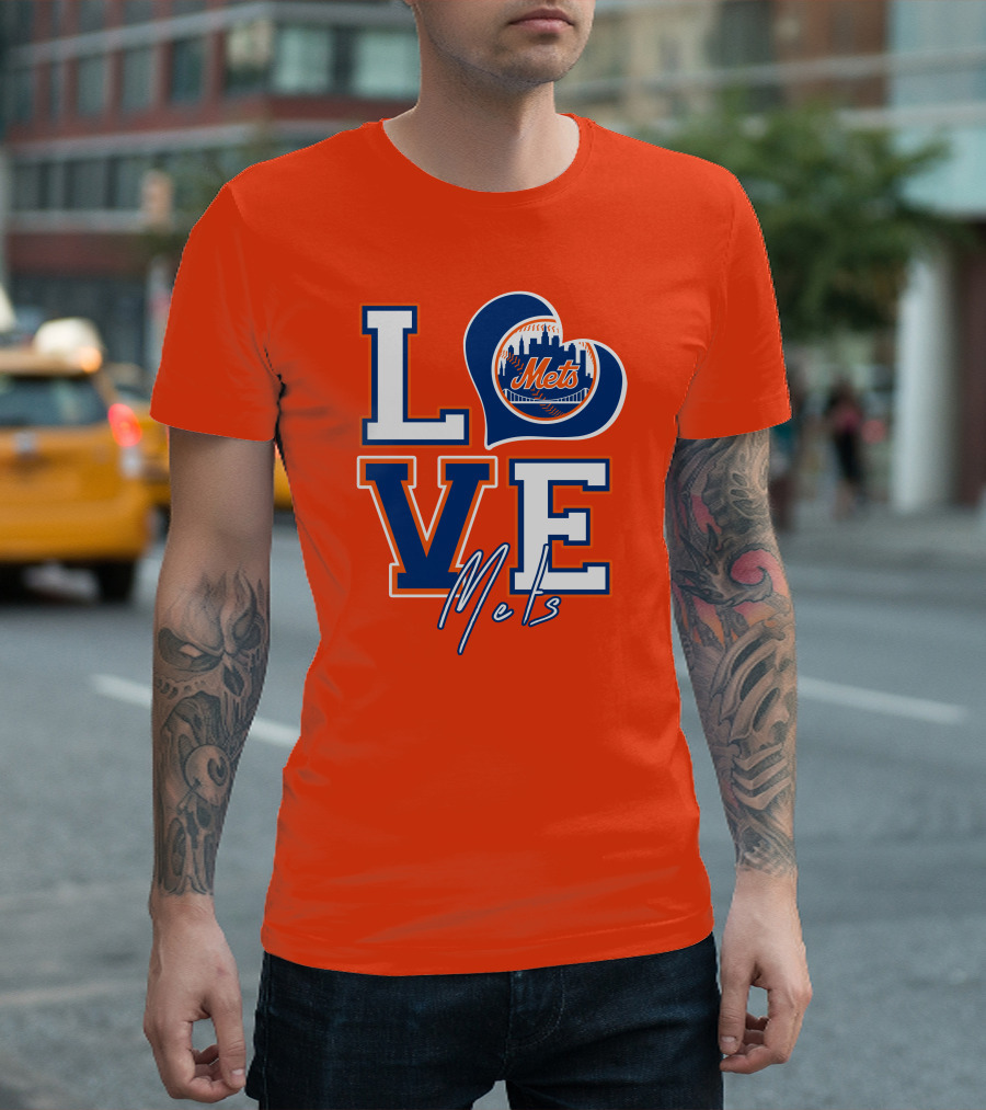 LOVE Mets New York Skyline T-Shirt