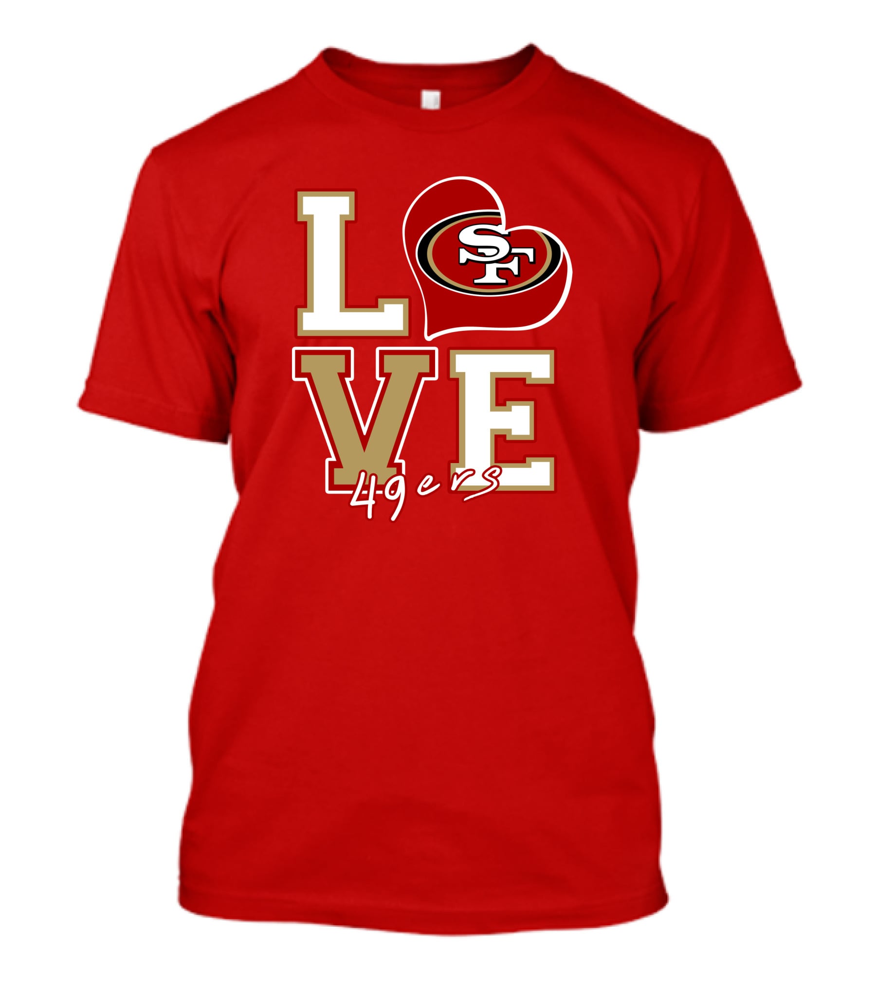 Love San Francisco 49ers Heart Sf 49ers T-Shirt