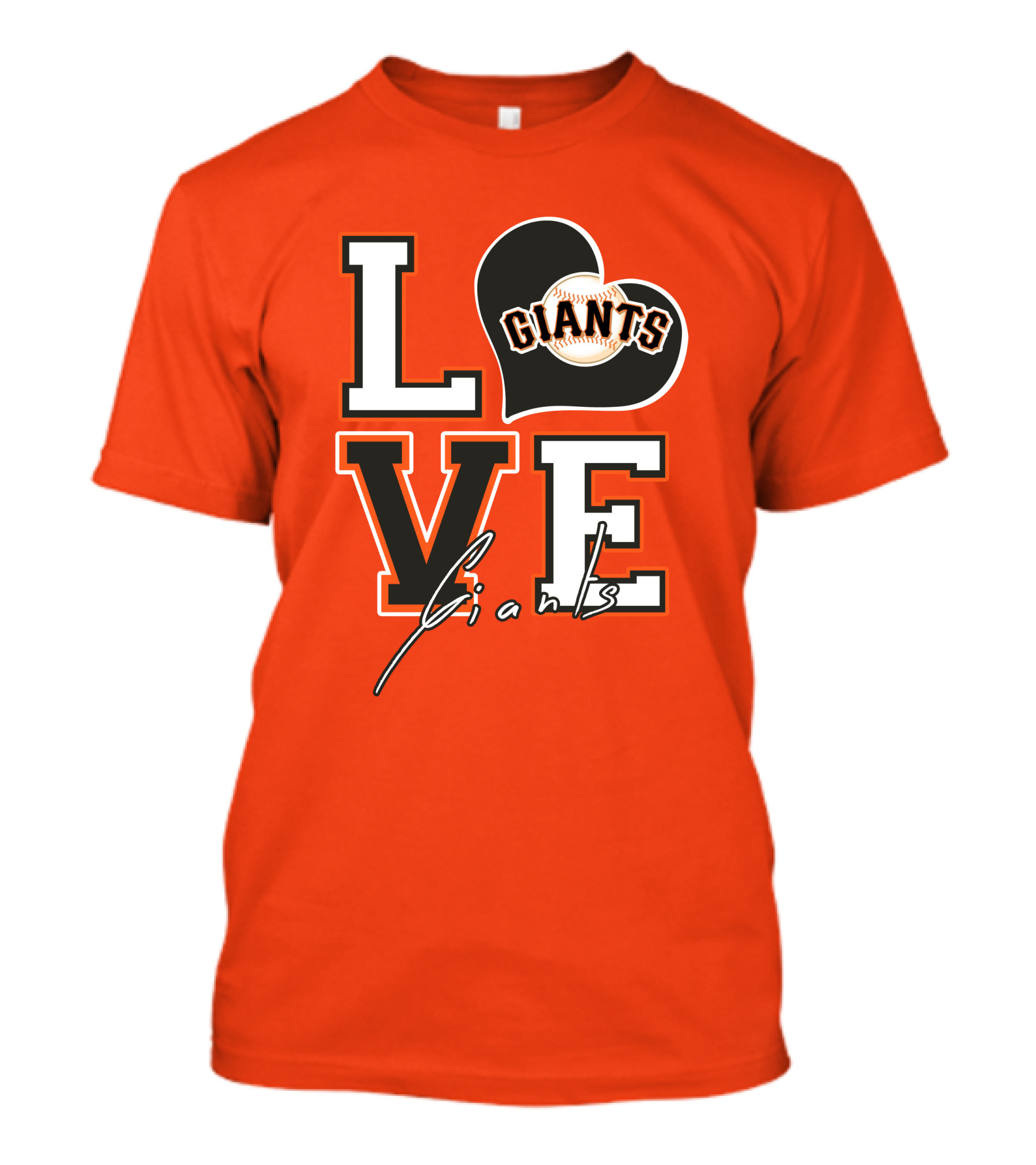 Love Giants San Francisco Baseball Enthusiast Typography T-Shirt