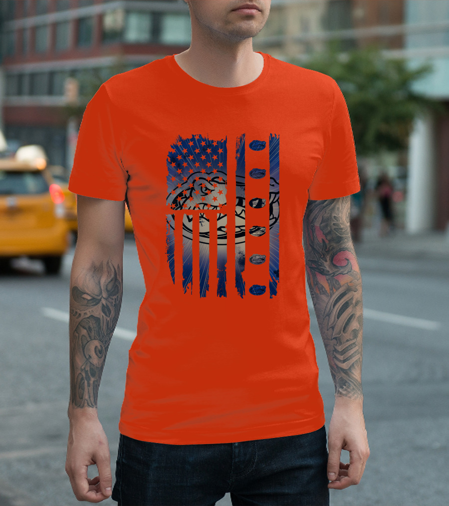 Florida Gators American Flag Stars Stripes T-Shirt