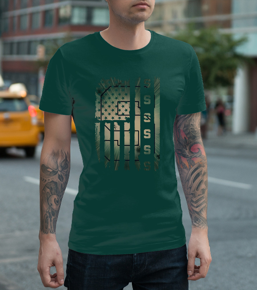 Michigan State Spartans Stars And Stripes S T-Shirt