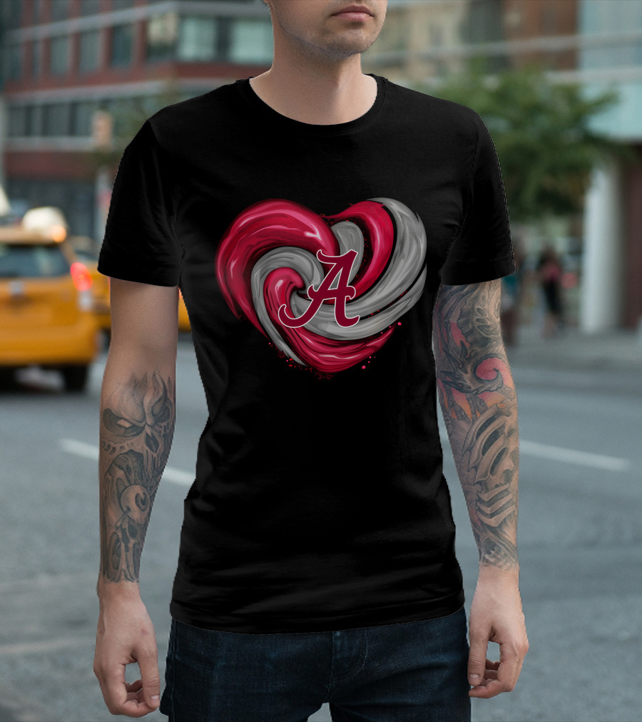 Alabama Crimson Tide Heart Swirl A T-Shirt