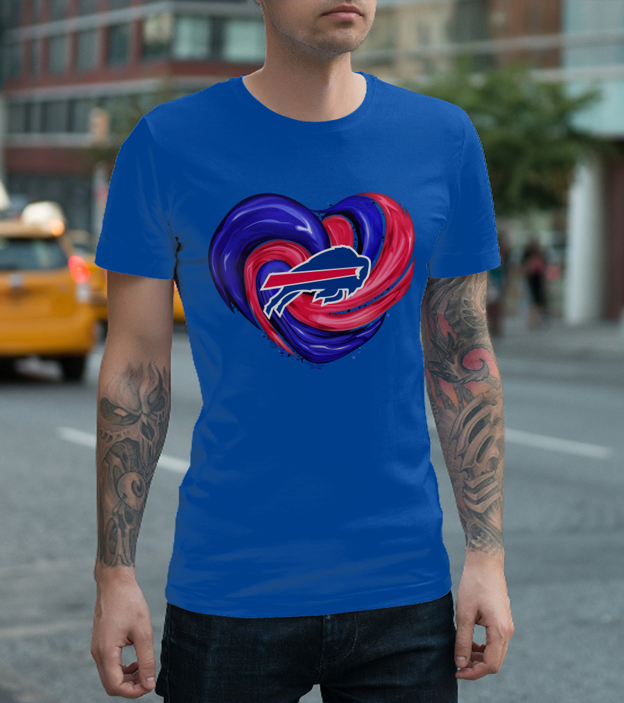 Buffalo Bills Heart Swirl T-Shirt