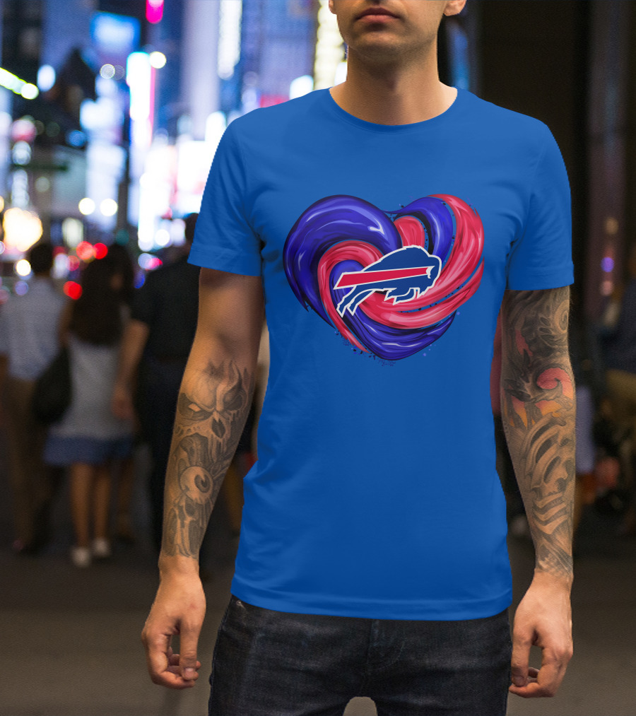 Buffalo Bills Heart Swirl T-Shirt