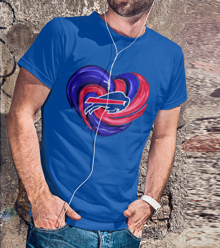 Buffalo Bills Heart Swirl T-Shirt