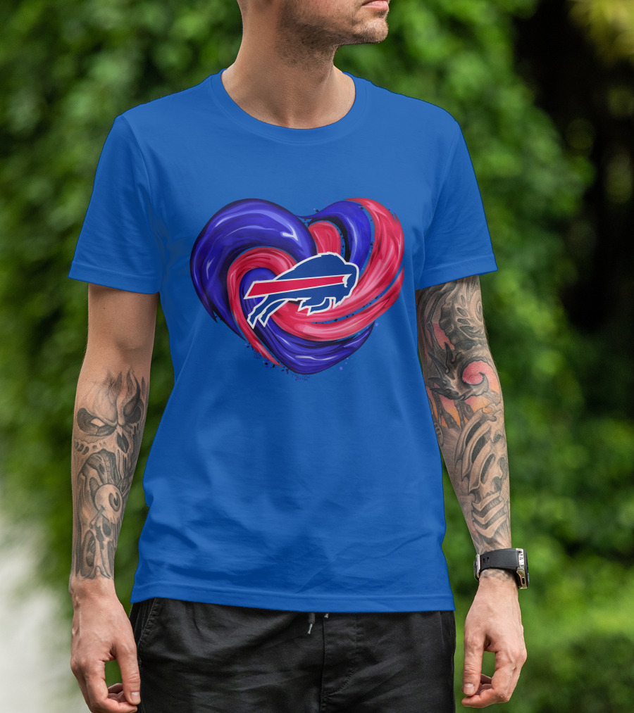 Buffalo Bills Heart Swirl T-Shirt