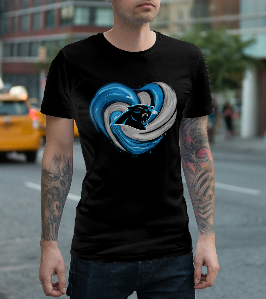 Carolina Panthers Heart Tornado T-Shirt