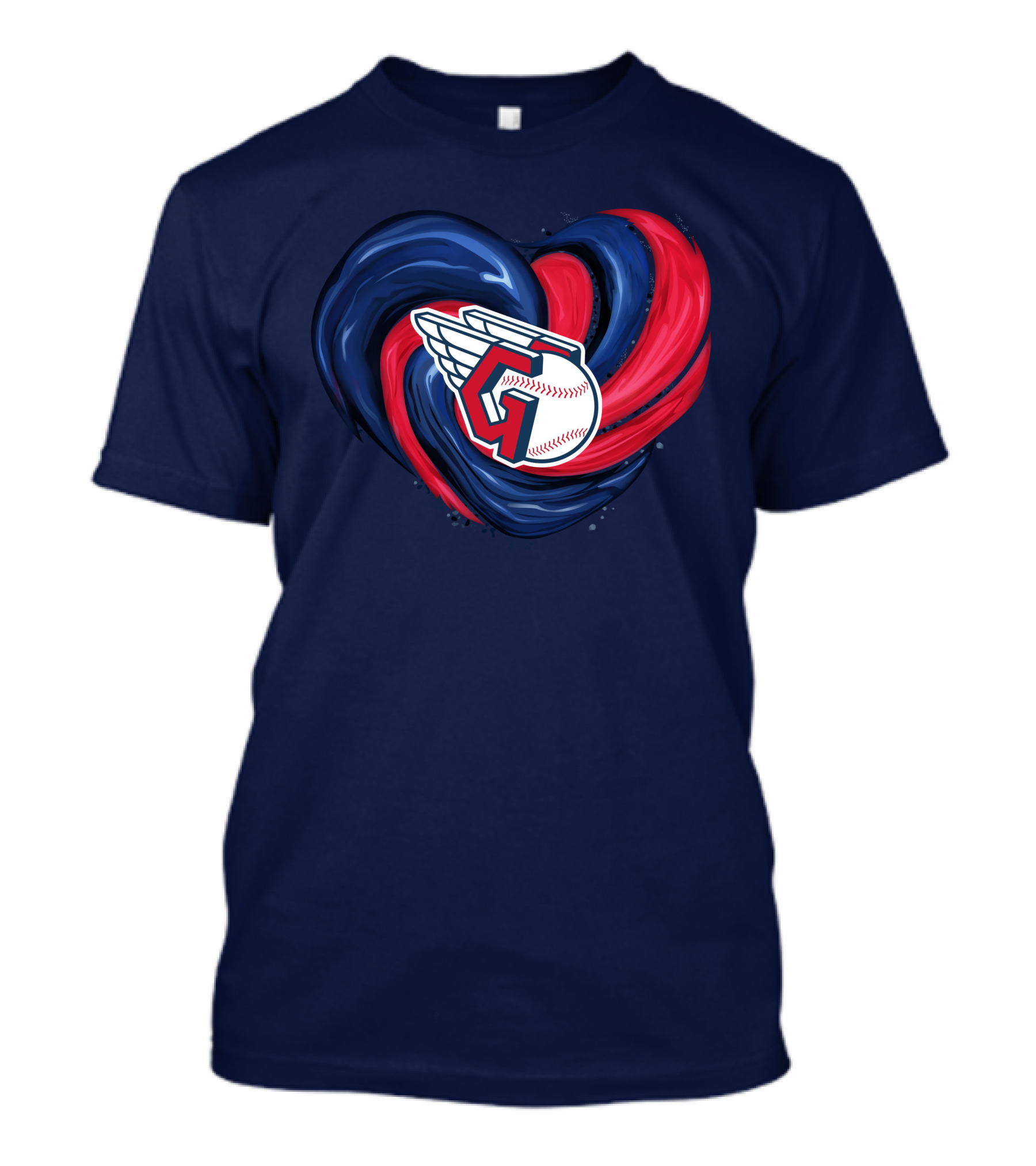 Cleveland Guardians Heart Tornado Baseball T-Shirt