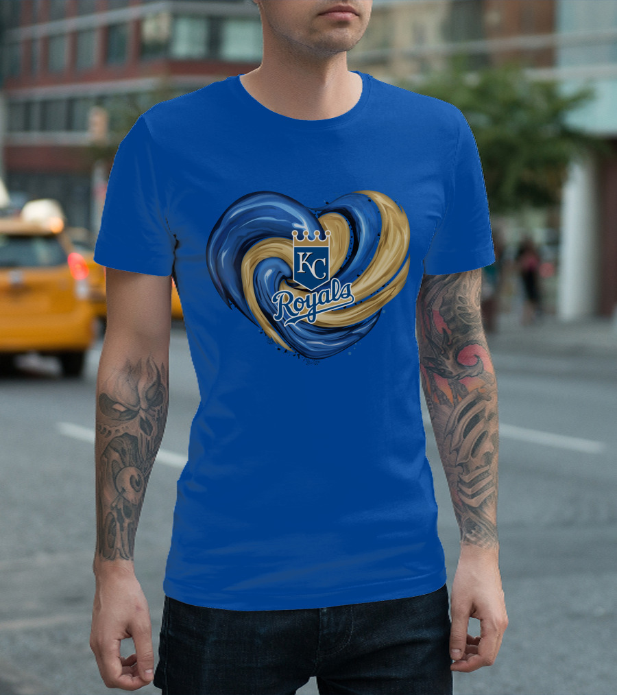 KC Royals Tornado Heart Royals Crest T-Shirt