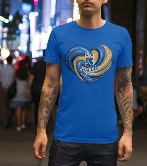 KC Royals Tornado Heart Royals Crest T-Shirt
