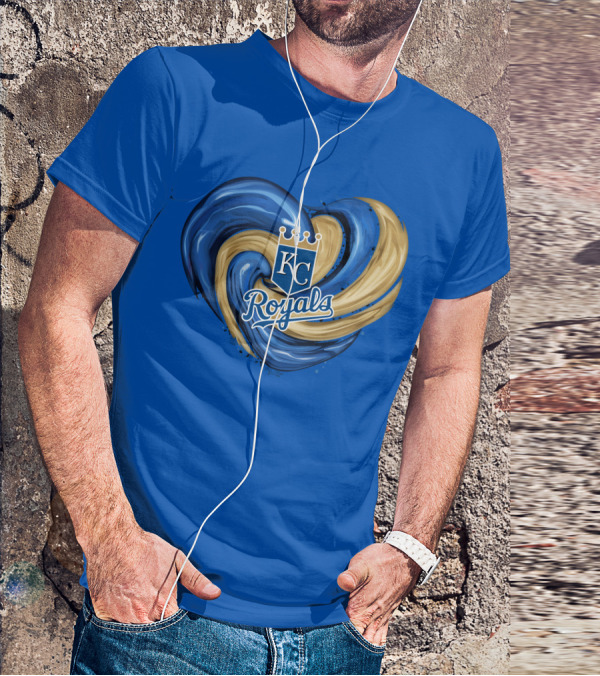 KC Royals Tornado Heart Royals Crest T-Shirt