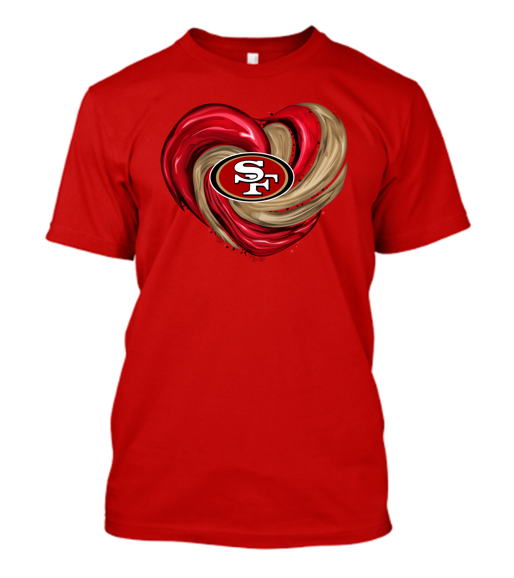 San Francisco 49ers Heart SF Logo Tornado T-Shirt