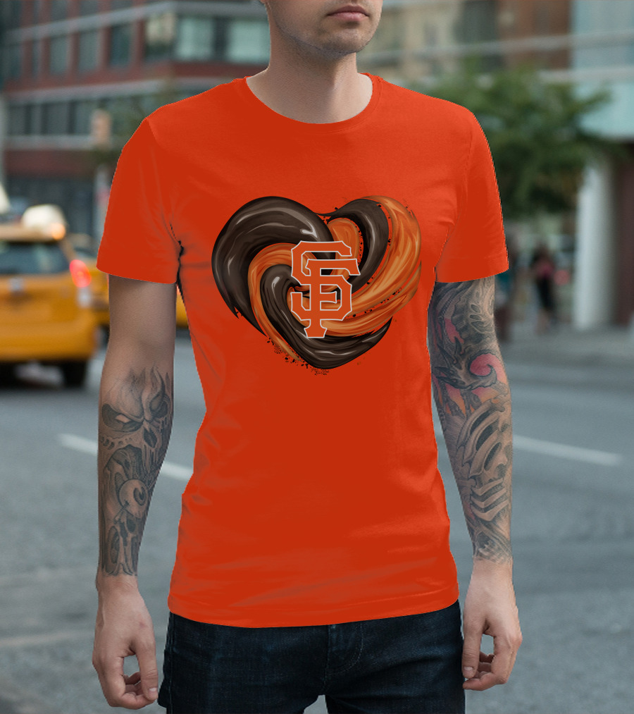 San Francisco Giants Heart Logo Swirl T-Shirt