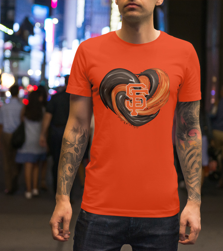 San Francisco Giants Heart Logo Swirl T-Shirt