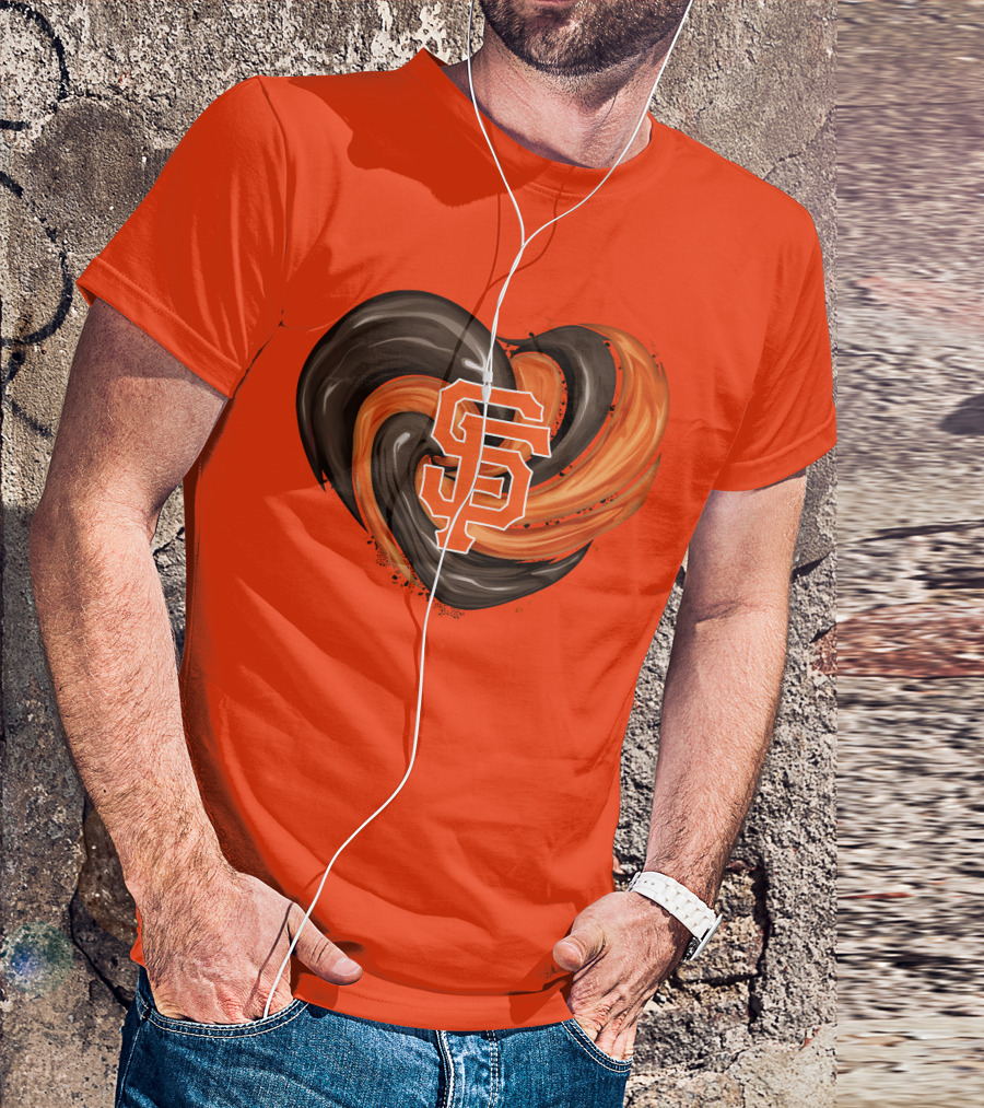San Francisco Giants Heart Logo Swirl T-Shirt