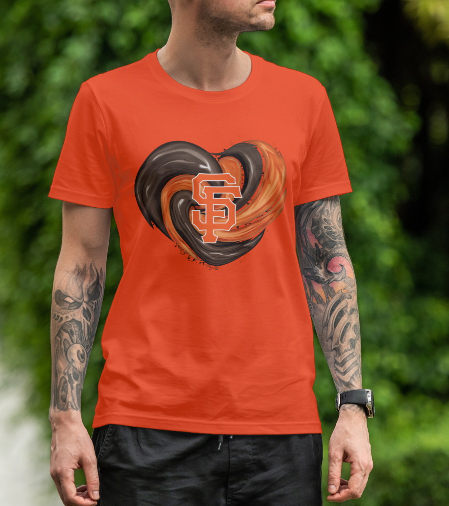 San Francisco Giants Heart Logo Swirl T-Shirt