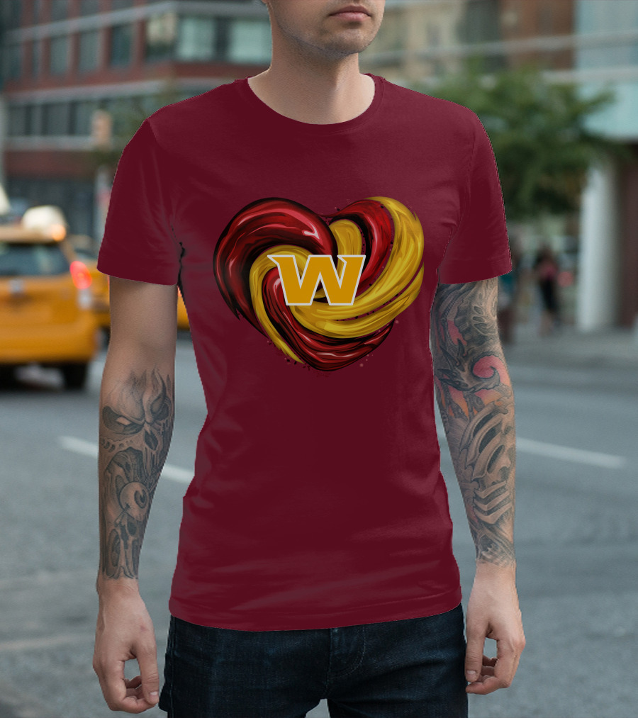 Washington Football Team Tornado Heart W Emblem T-Shirt
