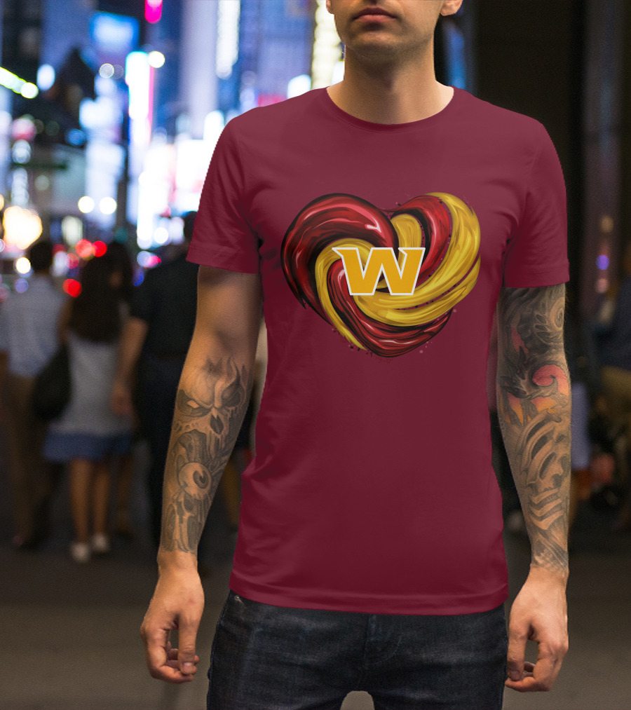 Washington Football Team Tornado Heart W Emblem T-Shirt