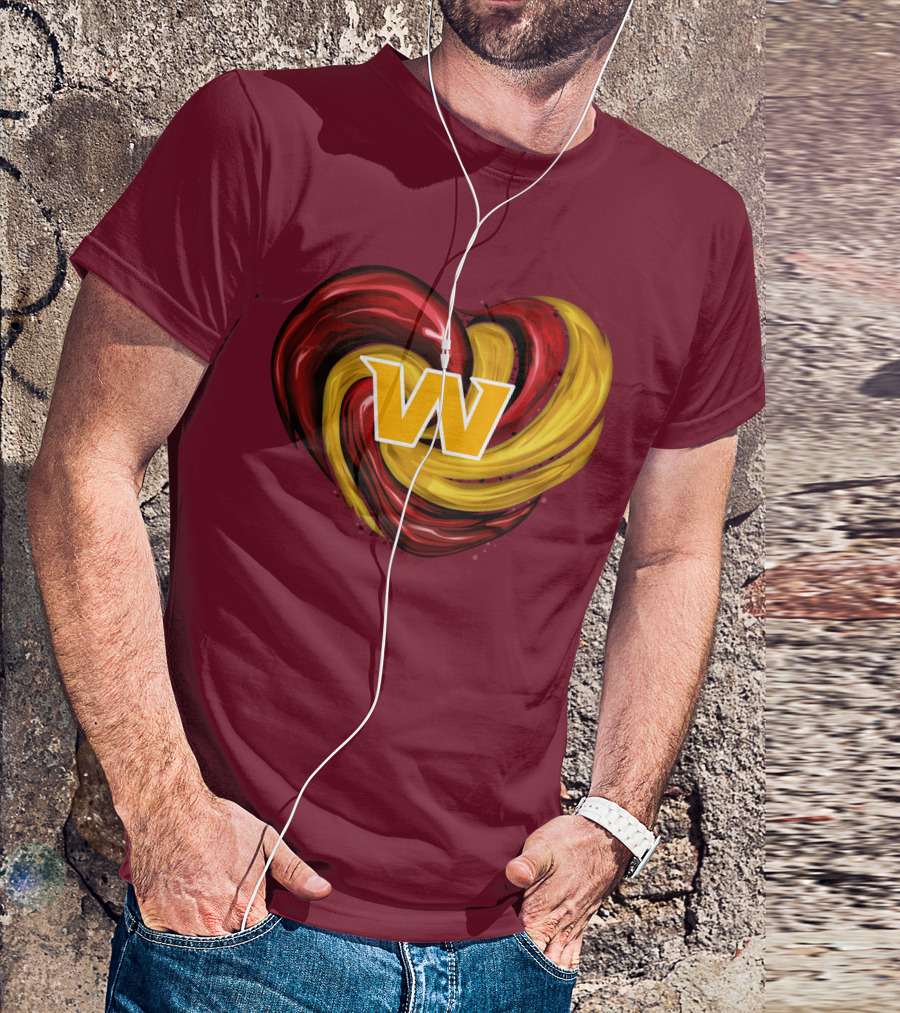 Washington Football Team Tornado Heart W Emblem T-Shirt