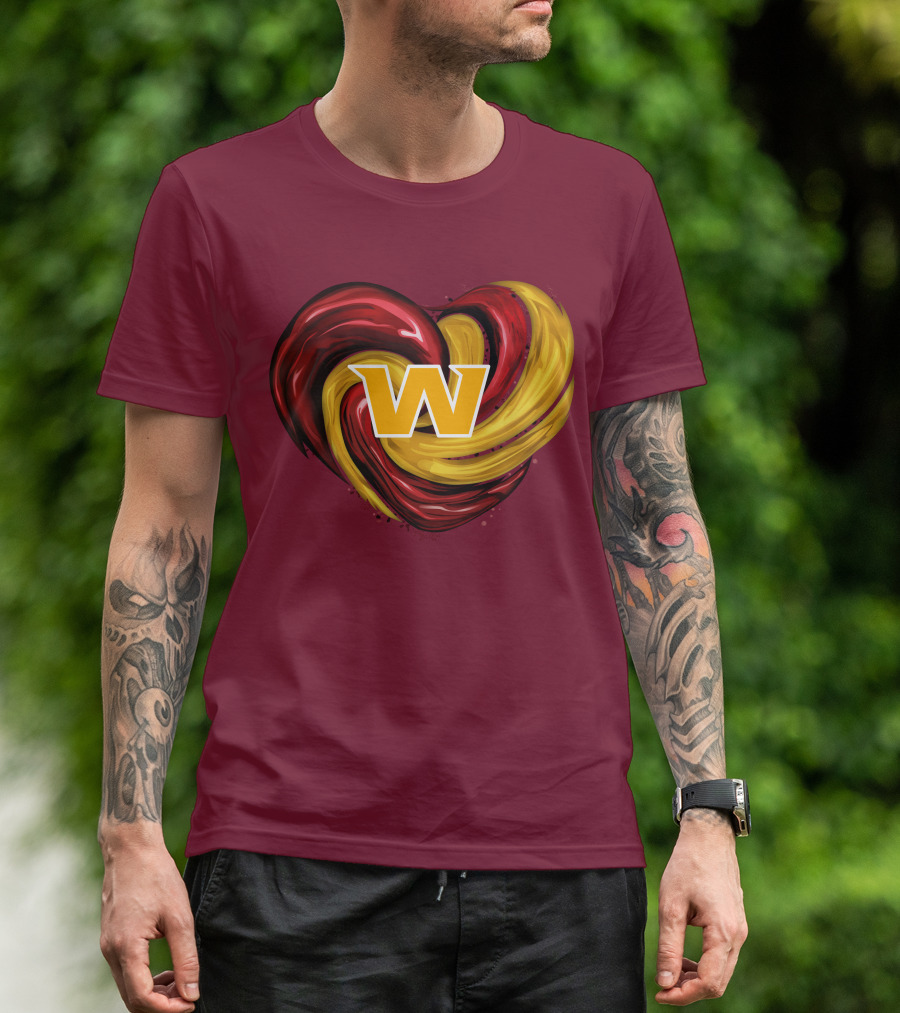 Washington Football Team Tornado Heart W Emblem T-Shirt