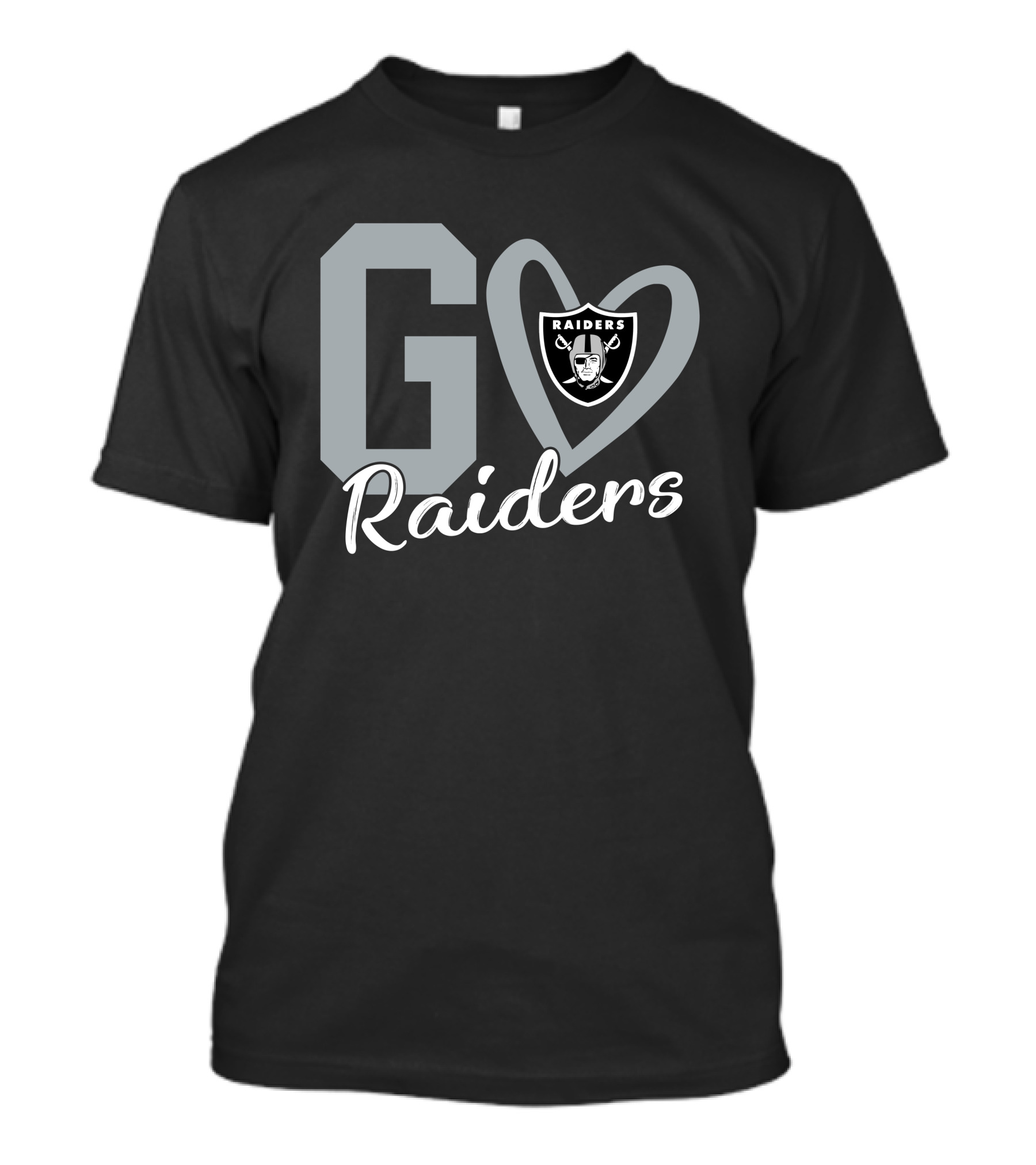 Go Raiders Heart Logo Las Vegas Raiders T-Shirt