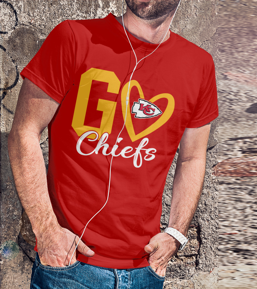 Go Chiefs KC Heart T-Shirt
