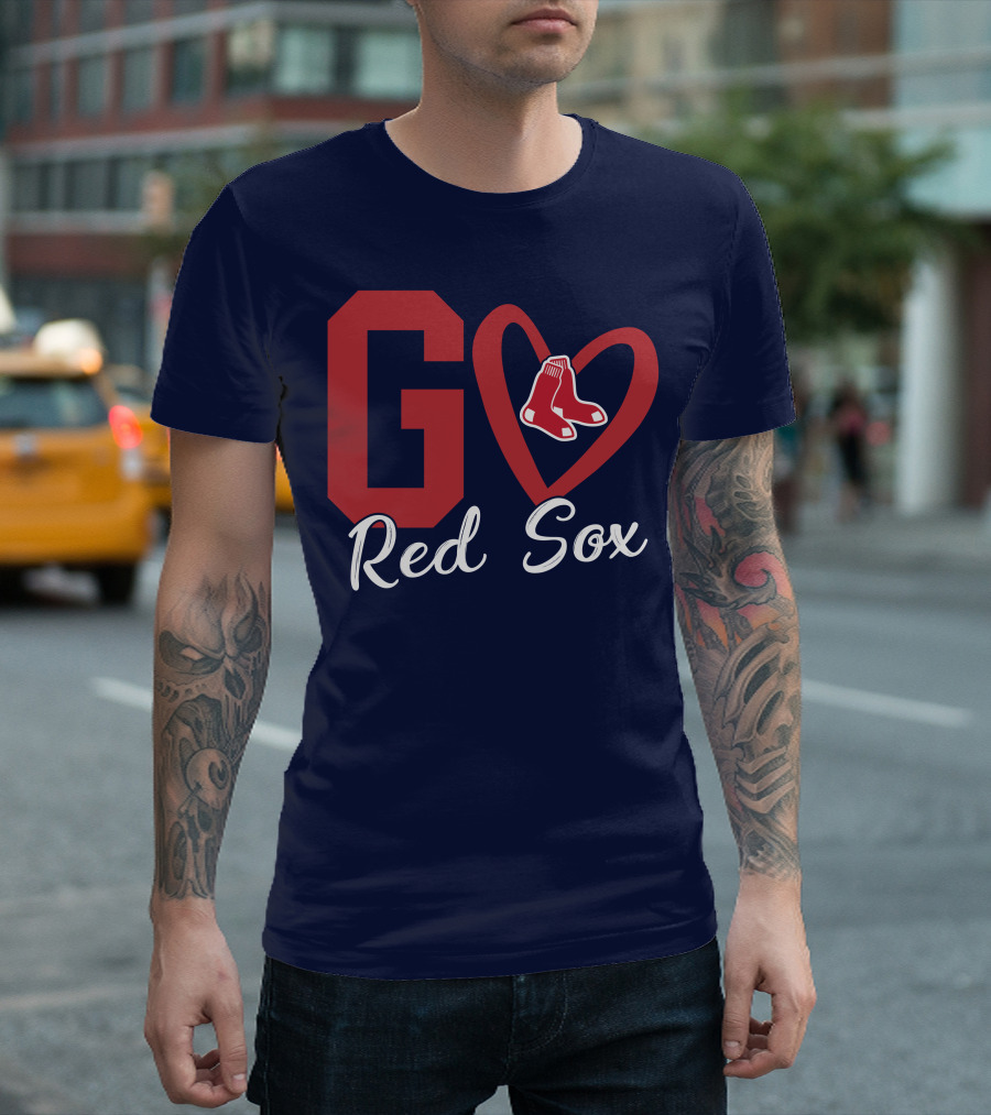 Go Red Sox Heart Socks T-Shirt