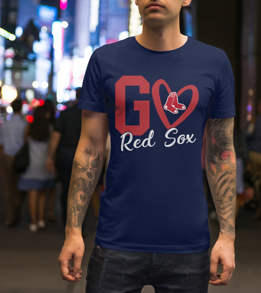 Go Red Sox Heart Socks T-Shirt