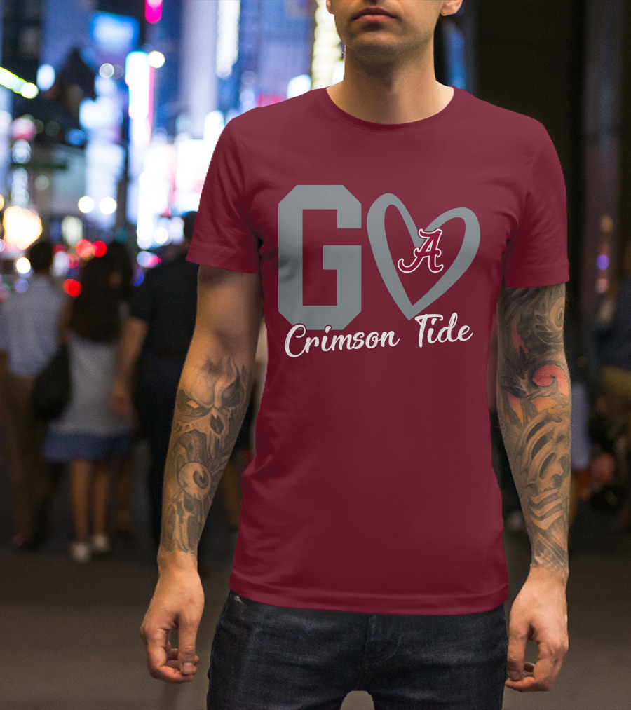 Go Crimson Tide A Heart Alabama T-Shirt