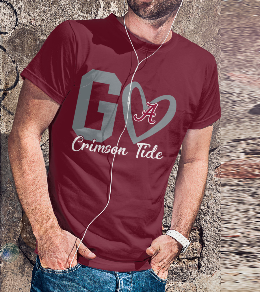 Go Crimson Tide A Heart Alabama T-Shirt