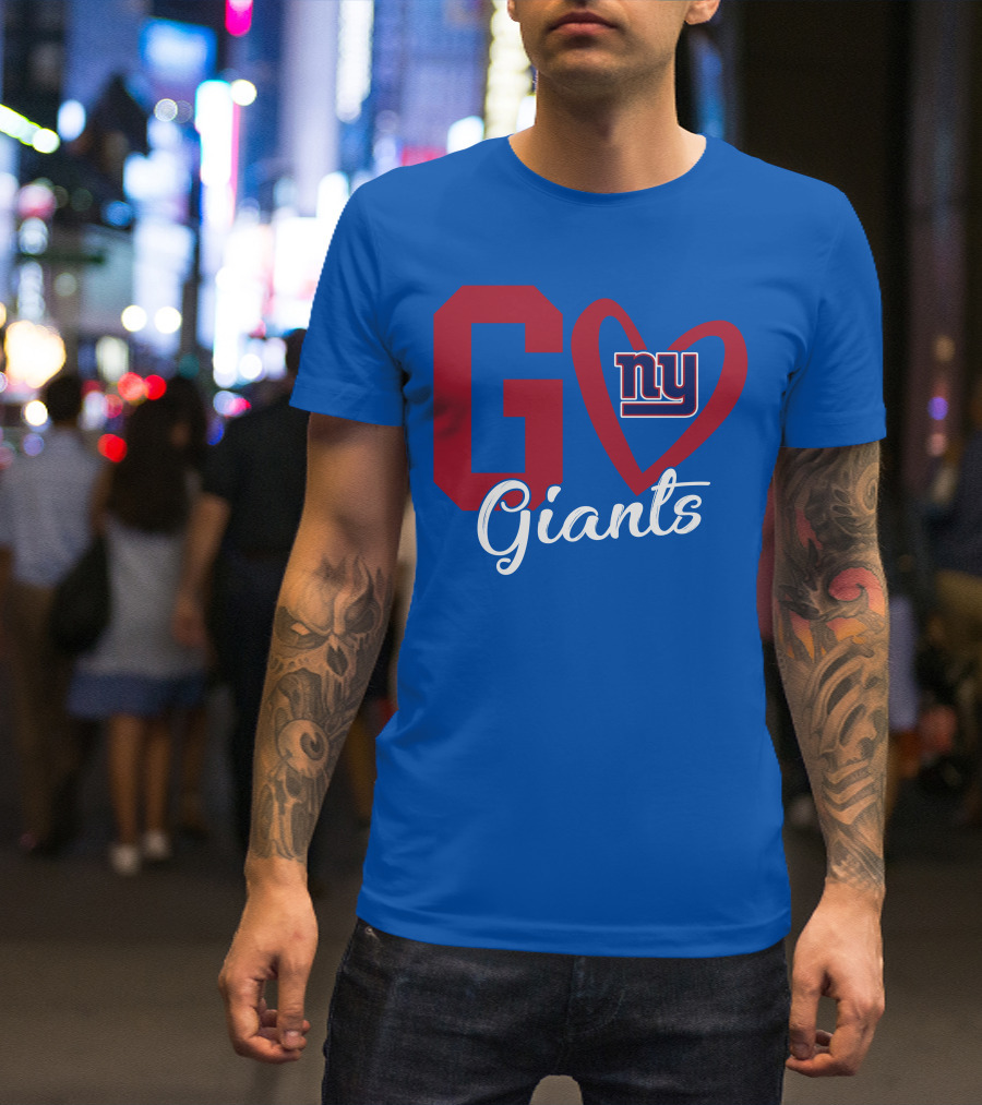 Go Giants NY Giants Heart T-Shirt