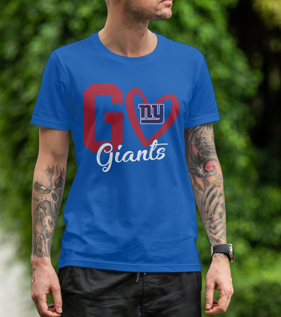 Go Giants NY Giants Heart T-Shirt