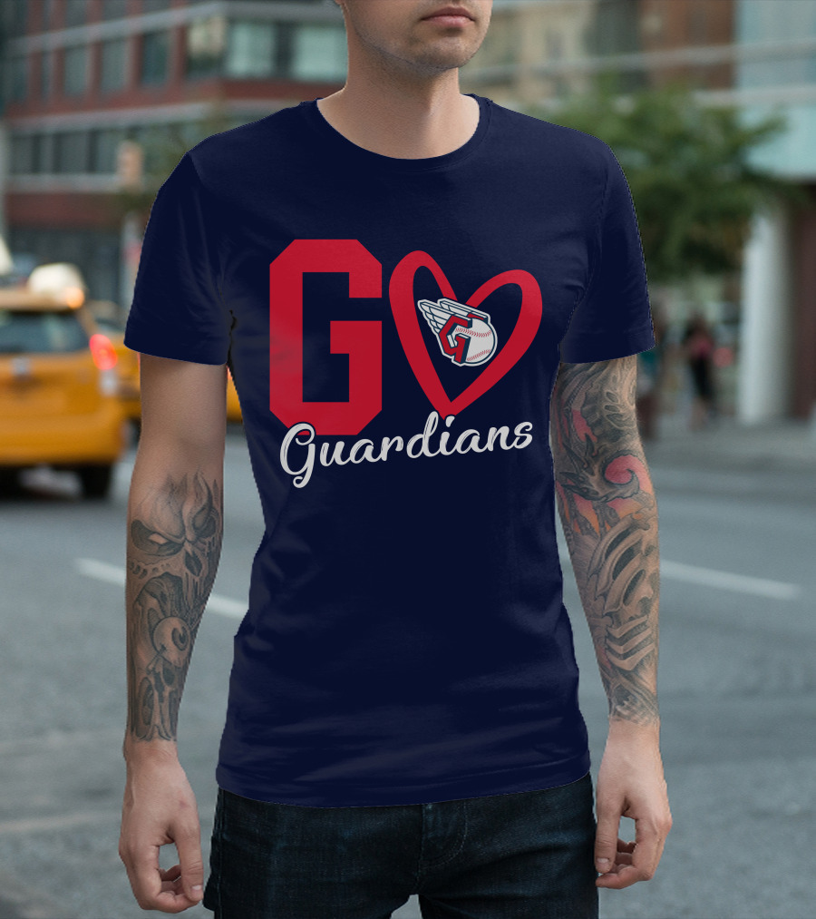 Go Guardians Baseball Heart Winged T-Shirt
