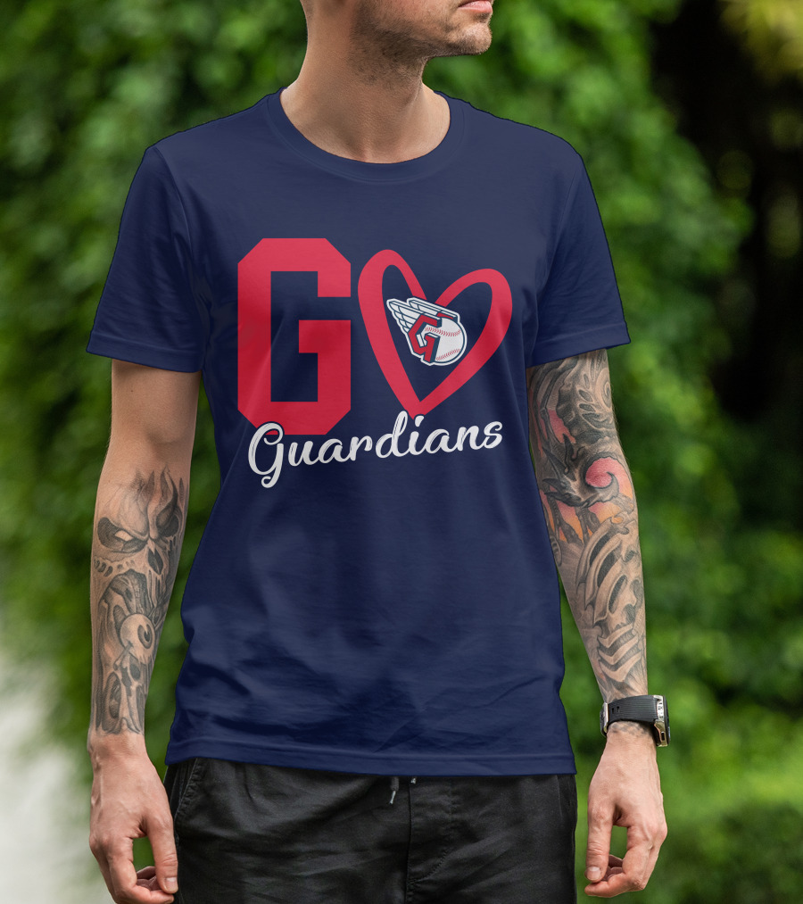Go Guardians Baseball Heart Winged T-Shirt