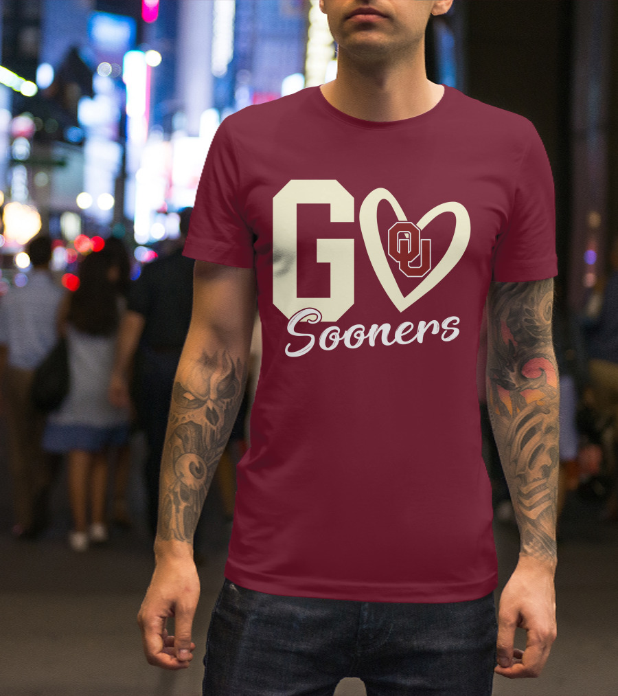 Go Sooners OU Heart T-Shirt