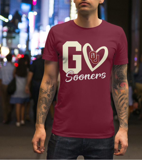 Go Sooners OU Heart T-Shirt