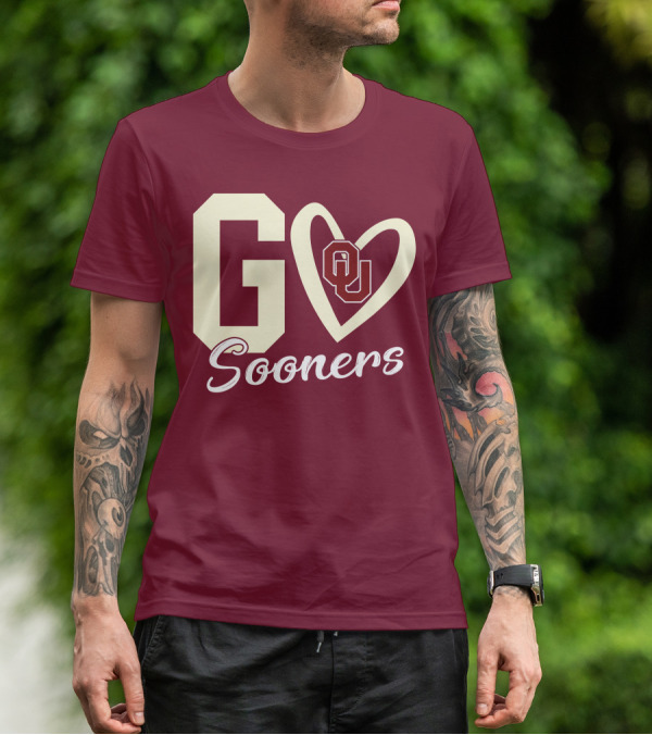 Go Sooners OU Heart T-Shirt