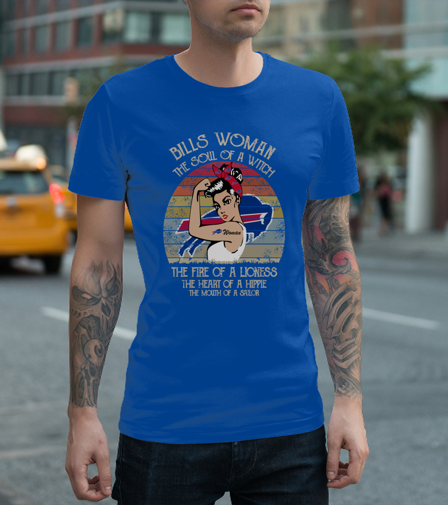 Bills Woman The Soul of a Witch The Fire of a Lioness The Heart of a Hippie The Mouth of a Sailor T-Shirt