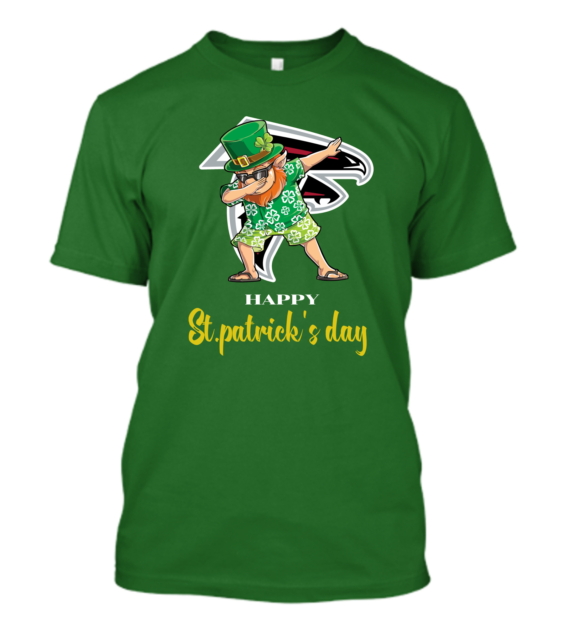 Atlanta Falcons Happy St Patrick's Day Dabbing Leprechaun T-Shirt