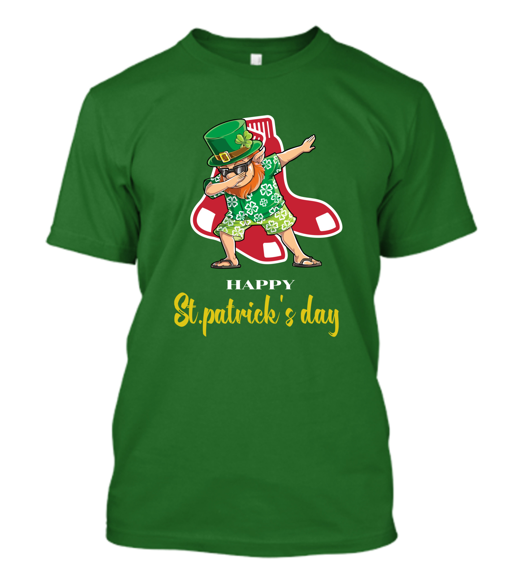Happy St. Patrick's Day Boston Red Sox Dabbing Leprechaun T-Shirt