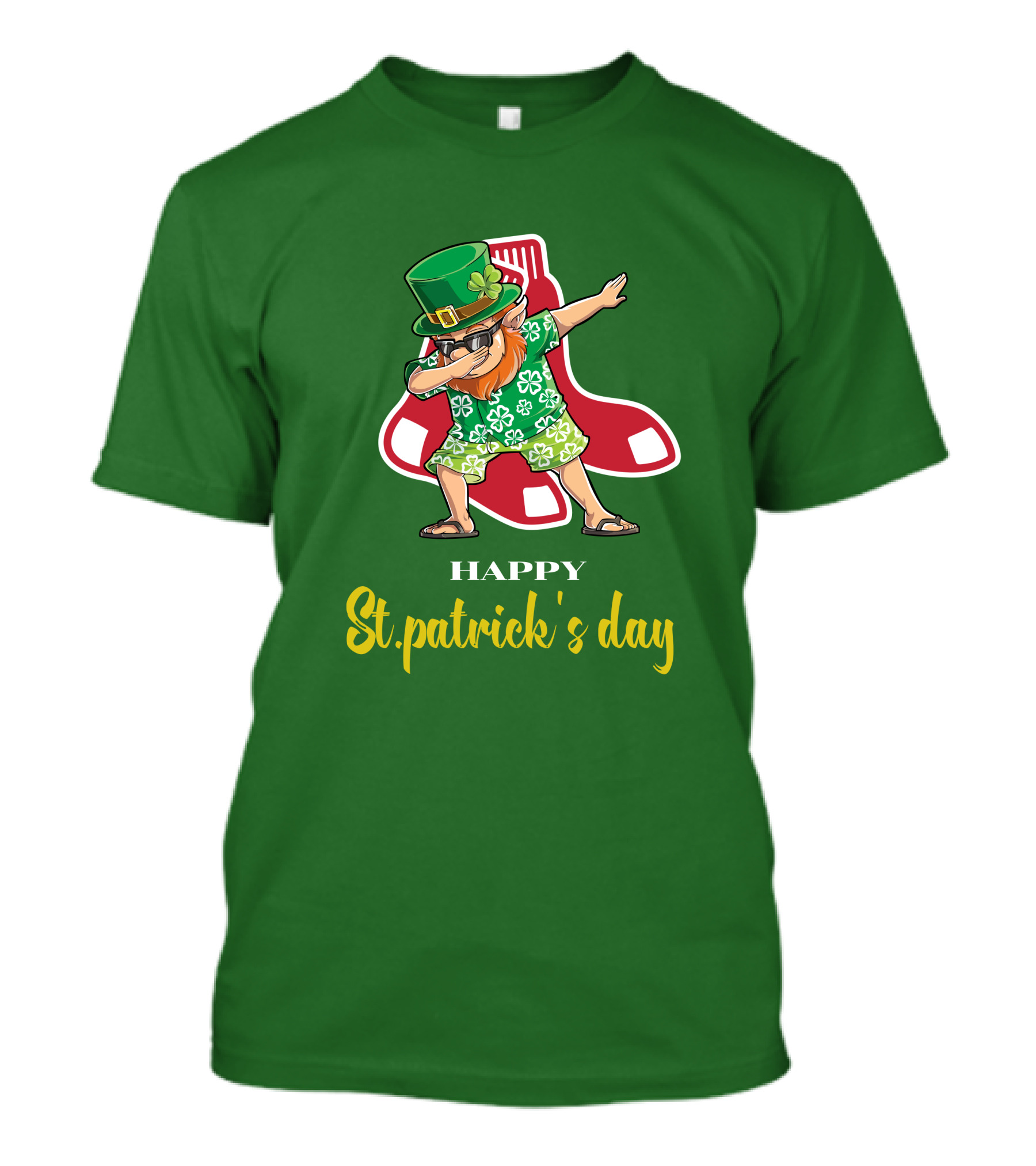 Happy St. Patrick's Day Boston Red Sox Dabbing Leprechaun T-Shirt