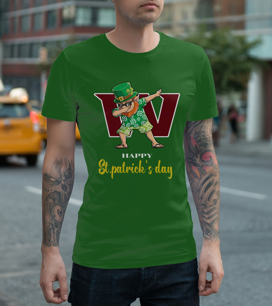 Happy St. Patrick's Day Washington Football Team Dabbing Leprechaun T-Shirt