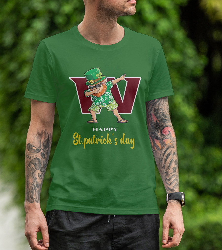 Happy St. Patrick's Day Washington Football Team Dabbing Leprechaun T-Shirt