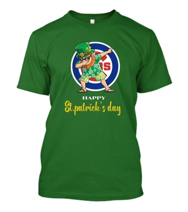 Happy St. Patrick's Day Chicago Cubs Dabbing Leprechaun T-Shirt