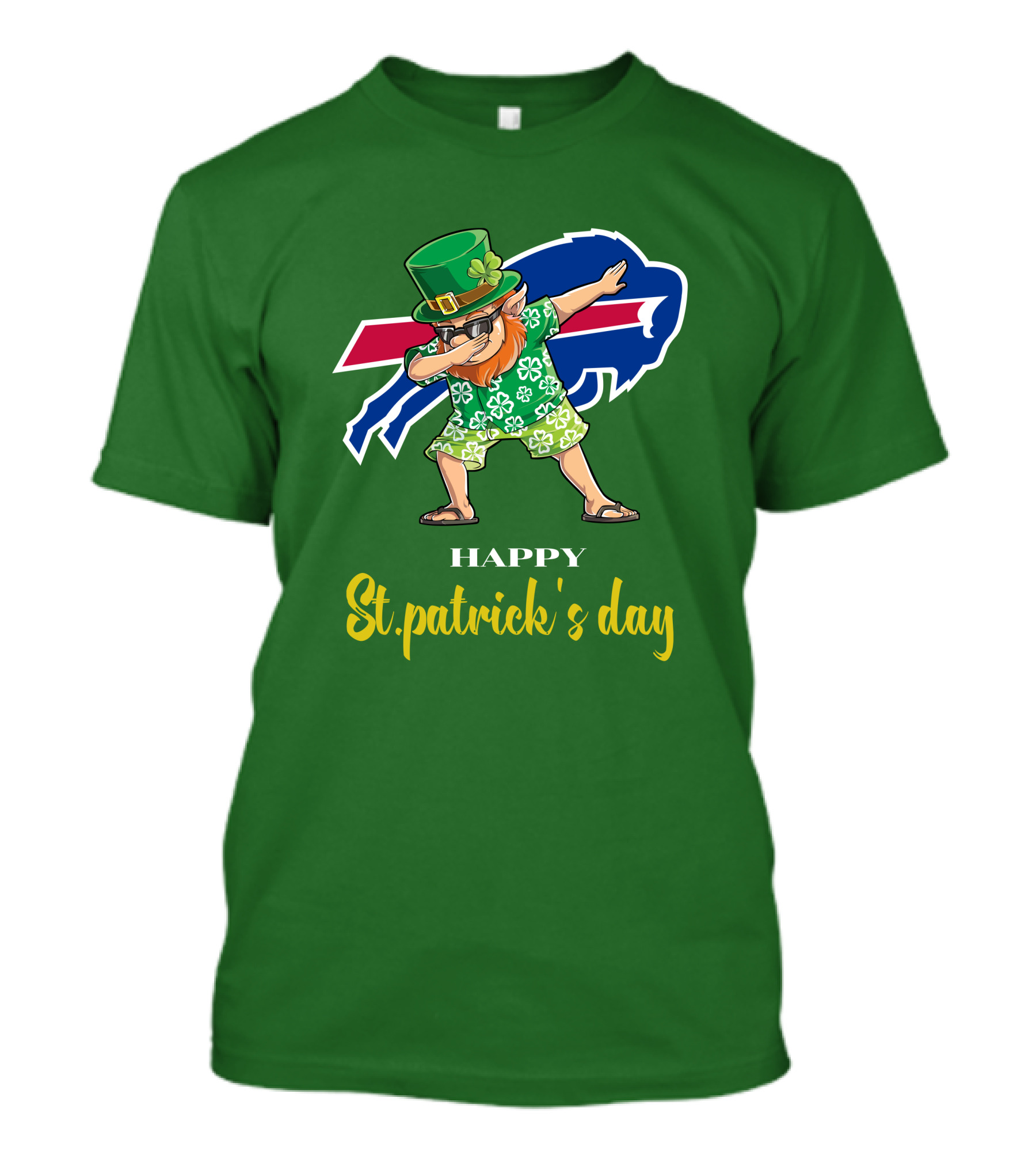Buffalo Bills St Patrick's Day Happy Dabbing Leprechaun T-Shirt