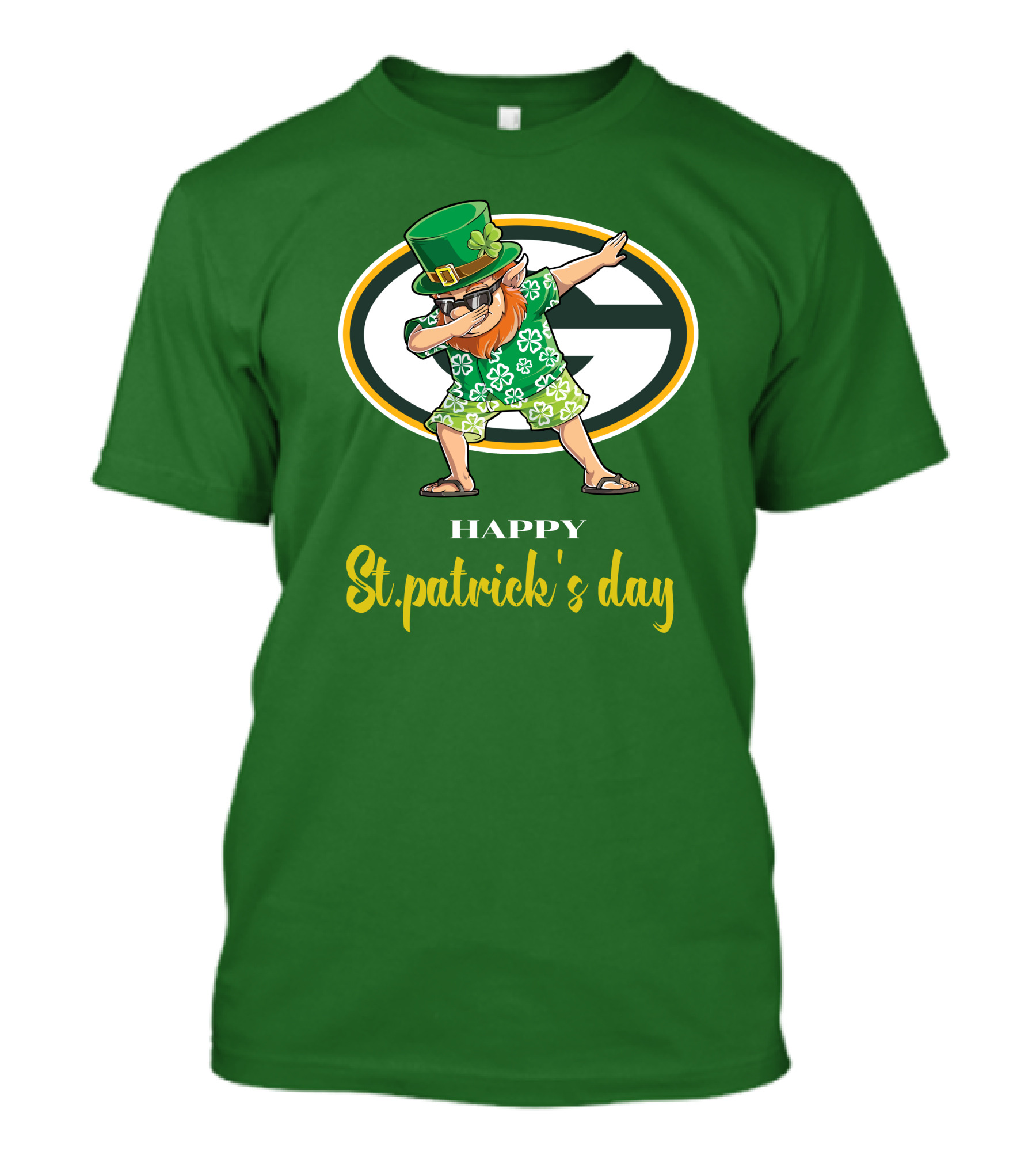 Green Bay Packers Happy St. Patrick's Day Dabbing Leprechaun T-Shirt