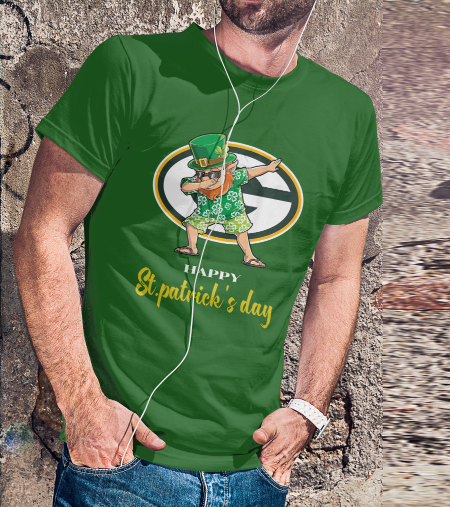 Green Bay Packers Happy St. Patrick's Day Dabbing Leprechaun T-Shirt