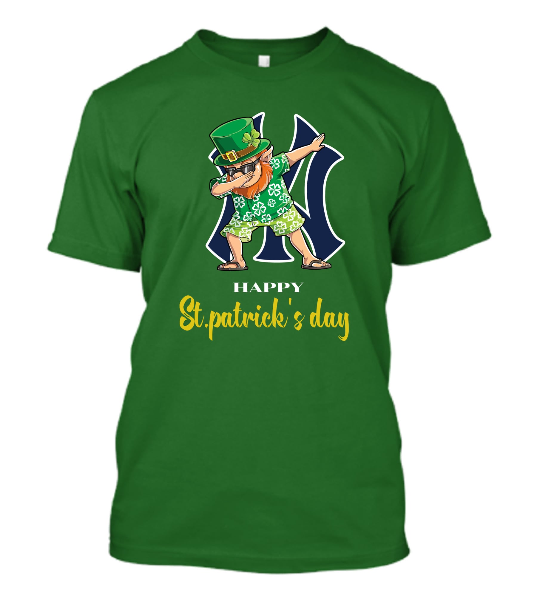 Happy St. Patrick's Day New York Yankees Dabbing Leprechaun T-Shirt