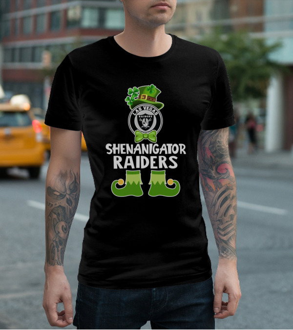 Las Vegas Raiders Shenanigator St. Patrick's Day Leprechaun Fun T-Shirt