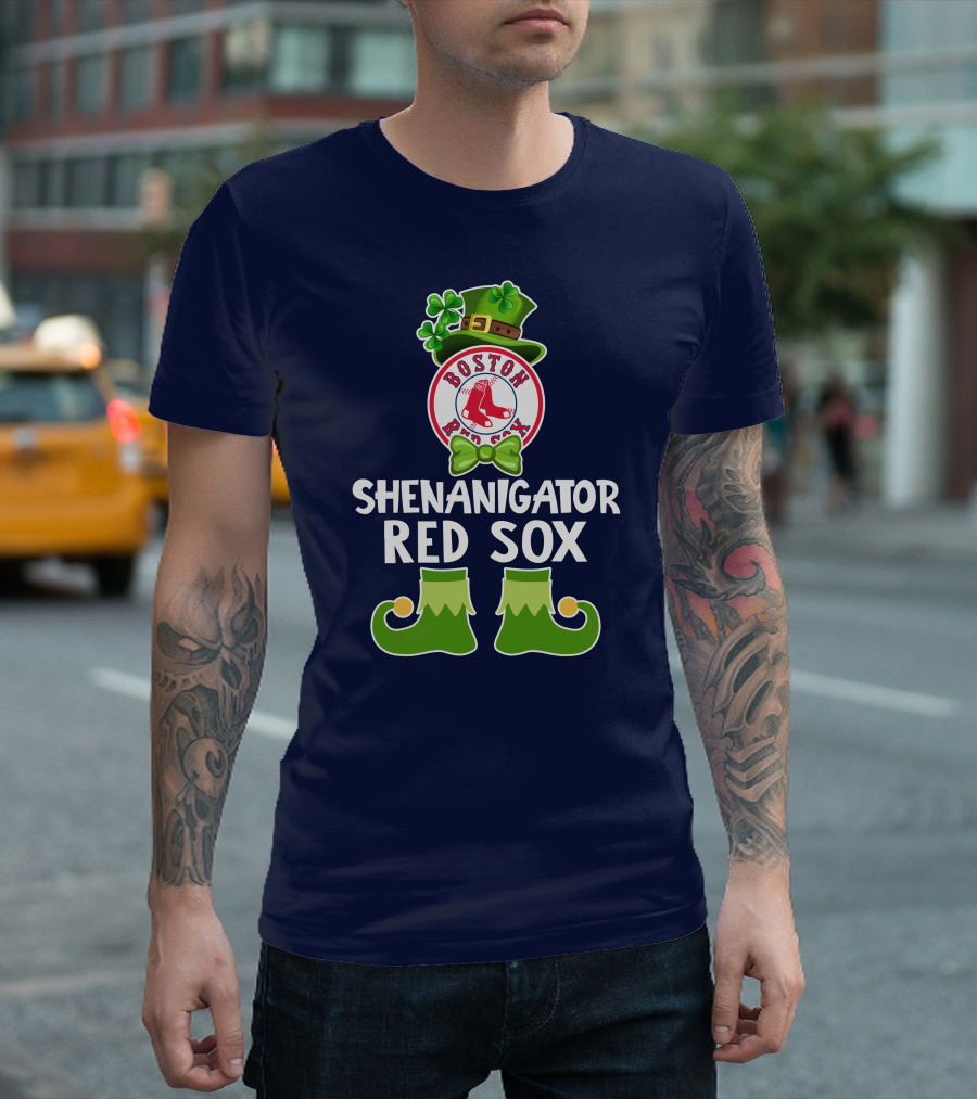 Boston Red Sox Shenanigator Leprechaun St. Patrick's Day T-Shirt